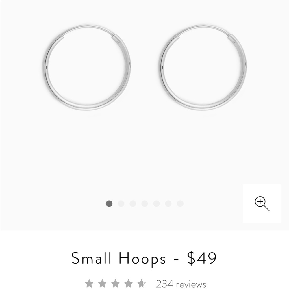 Brand new in box mejuri small white gold hoops